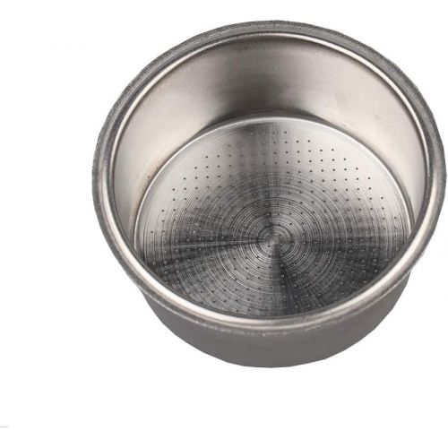  VTurboWay Stainless Steel Coffee Filter, Double Cup Coffee 51mm Single Wall non-pressurized Porous Filter Basket, Please check the size carefully