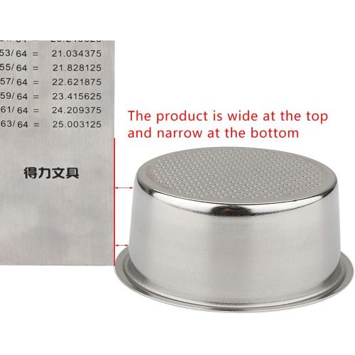  VTurboWay Stainless Steel Coffee Filter, Double Cup Coffee 51mm Single Wall non-pressurized Porous Filter Basket, Please check the size carefully