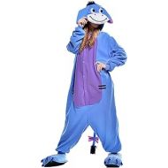 VU ROUL Halloween Costume Animal Pajamas Eeyore Onesie Adult Pajamas Blue