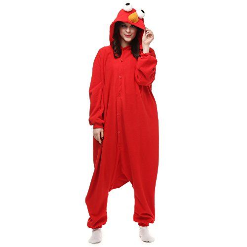 할로윈 용품VU ROUL Halloween Costume Red Bird Onesie Pajamas Soft Plush Pyjamas