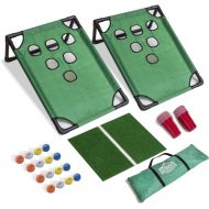 [아마존베스트]Vulcano Sports Beer Pong Golf Game Set Includes Target Boards, 20 Red Cups, Chipping Mats, 16 Foam Golf Balls, and a Travel Carrying Case for Outdoor Backyard Play, Tailgating or C