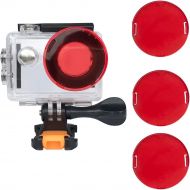 [아마존베스트]VVHOOY Waterproof Case Dive Housing Protective Underwater Dive Case Shell with 3 Pack Red Filter Compatible with AKASO EK7000/EKEN H9R/REMALI/FITFORT/DROGRACE WP350 Action Camera