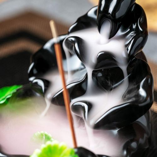  VVMONE Spring Backflow Incense Burner Waterfall Incense Holder for Home Decor Aromatherapy Ornament