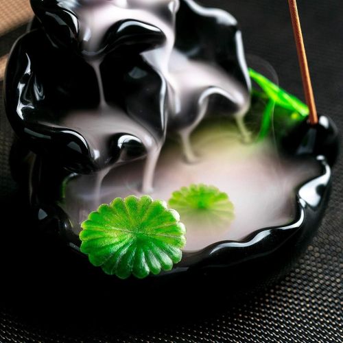  VVMONE Spring Backflow Incense Burner Waterfall Incense Holder for Home Decor Aromatherapy Ornament