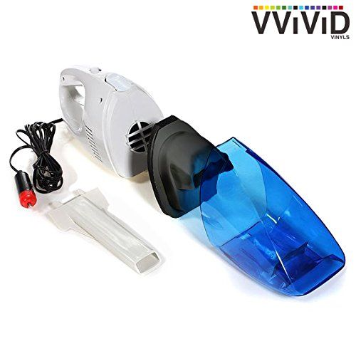  VViViD REV 12V Automotive Compact Handheld Vacuum Cleaner Including 2X Microfiber Cloth Towels