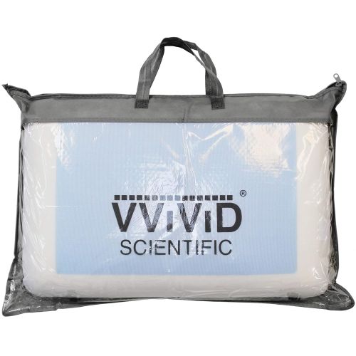  VViViD Comfort Sleep Memory Foam Pillow w/Cooling Blue Gel Layer & Travel Bag