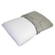 VViViD Natural Latex Comfort Sleep Ventilated Memory Foam Pillow w/Velour Pillow Case & Travel Bag