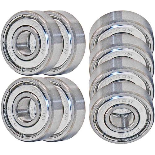  VXB 608ZZ Set of 8 Skateboard Bearing 608Z Shielded Ball Bearings