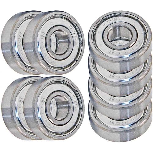  VXB 608ZZ Set of 8 Skateboard Bearing 608Z Shielded Ball Bearings