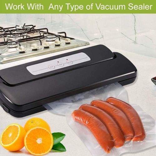  VacYaYa 4mil 100 Gallon Size 11 x 16 Inch Food Saver Vacuum Sealer Freezer Storage Bags for Food Saver,Vac Seal a Meal Bags with BPA Free and Commercial Grade Sous Vide Vaccume Sea