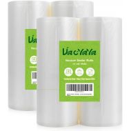 VacYaYa 4 Pack 11X50 Rolls (Total 200 feet) Food Saver Vacuum Sealer Bags Rolls with BPA Free,Heavy Duty,Great for Sous Vide and Vac Seal storage Rolls