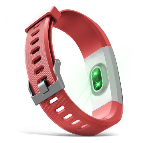  Fitness tracker, Vacio Smart Watch Colorful Screen IP67 Waterproof Heart Rate & Sleep Monitoring Wristband Bracelet Sports Smart Watch for kids men women. (Red)