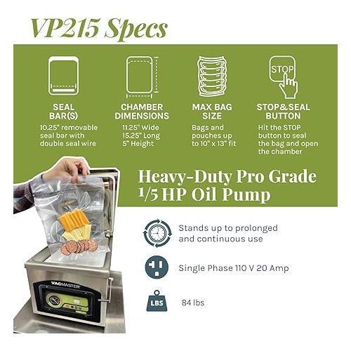  VacMaster VP215 Chamber Vacuum Sealer