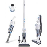 Vacmaster VSD1801 Cordless Handheld & Stick Vacuum Cleaner 2 in 1, Rechargeable Li-ion Battery Powerful Lightweight for Hardwood Floor, Carpet and Pet Hair White