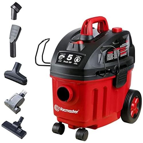  [아마존베스트]Vacmaster Shop Vac 5 Peak HP 4 Gallon Wet Dry Vacuum Cleaner with Heap Filter 2-Stage Motor Auto Cord Rewind for Powerful Suction and Quiet Operation