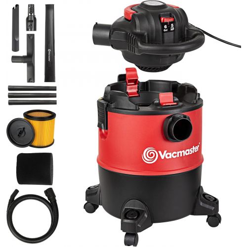  Vacmaster VBVB611PF 1101 6 Gallon 5 Peak HP Wet Dry Shop Vacuum 1-1/4 Inch Hose Powerful Suction with Detachable Blower