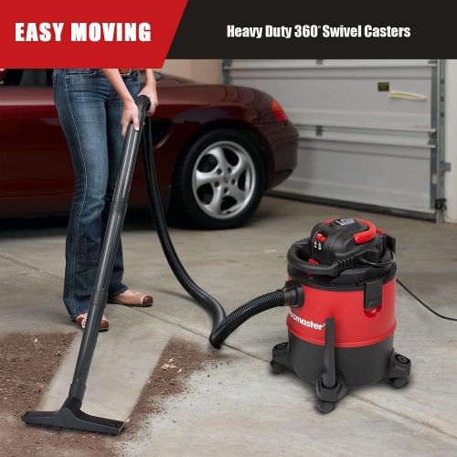  Vacmaster VBVB611PF 1101 6 Gallon 5 Peak HP Wet Dry Shop Vacuum 1-1/4 Inch Hose Powerful Suction with Detachable Blower