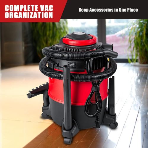  Vacmaster VBVB611PF 1101 6 Gallon 5 Peak HP Wet Dry Shop Vacuum 1-1/4 Inch Hose Powerful Suction with Detachable Blower