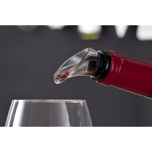  The Original Vacu Vin Wine Saver with 2 Vacuum Stoppers and 2 Wine Servers - Stainless Steel