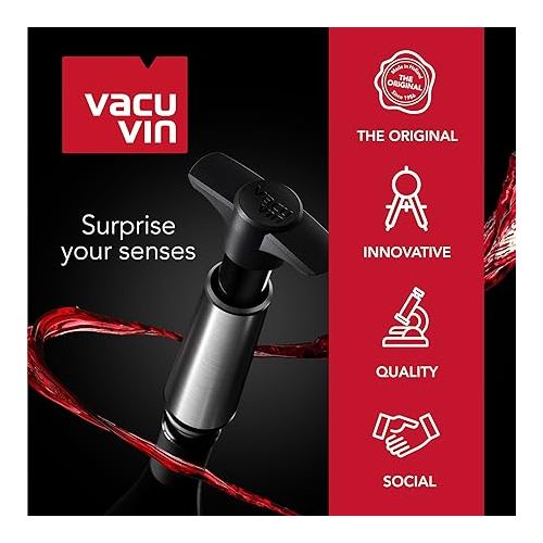  Vacu Vin Active Cooler Wine Chiller - Reusable, Flexible Wine Bottle Cooler - Platinum - Wine Cooler Sleeve For Standard Size Bottles - Insulated Wine Bottle Chiller to Keep Wine Cold and Refreshing