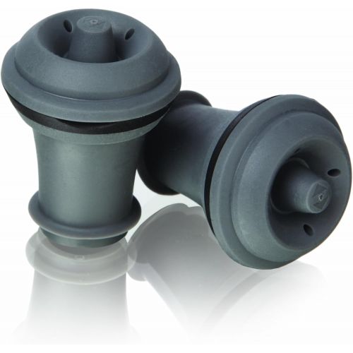  [아마존베스트]Vacu Vin Wine Saver Vacuum Stoppers Set of 2  Grey