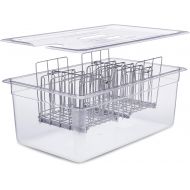 Vaeske VAEESKE Large Sous Vide Container with Lid and Racks Kit | Sous Vide Accessories (26 QT, Container/Racks)