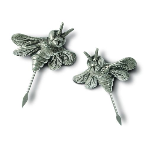  Vagabond House Pewter Honeybee Cheese Marker Set 1.75 Long (set of 2)