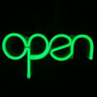 VagaryLight Open Neon Sign for Window Displaying Light 15.5x8.4 inch,Long Cord 11.5 FT LED Green Open Sign for Business,CBD Dispensary,Massage,Tattoo Store,Bar,Man Cave,Barber Shop,Retail Stor