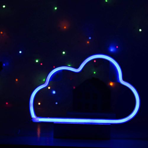  [아마존베스트]VagaryLight LED Neon Signs Blue Cloud Wall Decorative Night Light for Kids Bedroom Battery and USB Powered Home Decor Neon Light Birthday Gift(NECLDB)