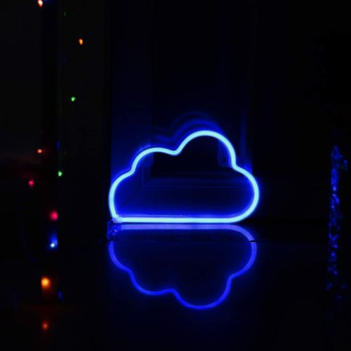  [아마존베스트]VagaryLight LED Neon Signs Blue Cloud Wall Decorative Night Light for Kids Bedroom Battery and USB Powered Home Decor Neon Light Birthday Gift(NECLDB)