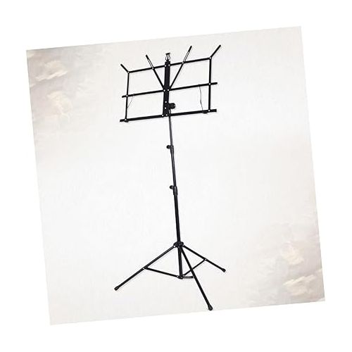  Vaguelly 2pcs Sheet Guitar Holder Portable Tripod 2 in 1 Music Stand Adjustable Bookshelf Songbook Stand Compact Music Stand Desktop Book Cornet Table Top Tripod Flute Violin Stand Piano