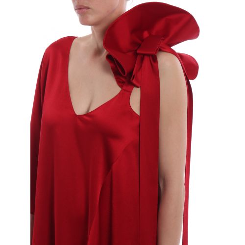  Valentino Draped crepe satin asymmetric dress