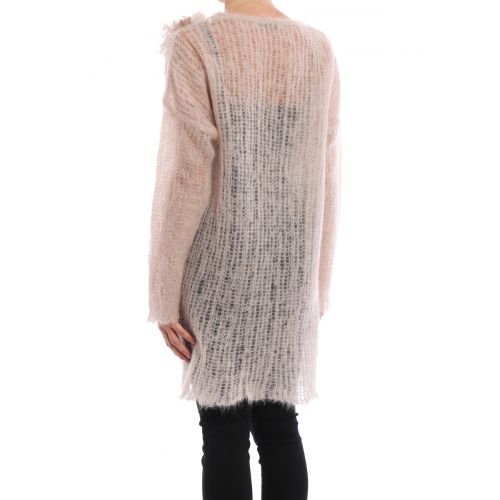  Valentino Open knit mohair blend long sweater