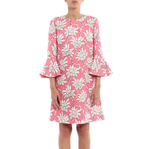  Valentino Floral cady bell sleeve tunic dress