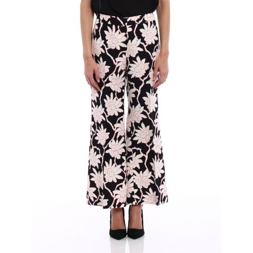  Valentino Flower patterned flared trousers