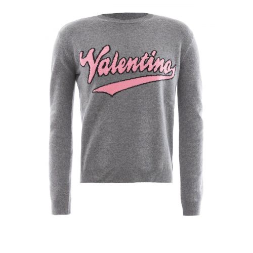  Valentino Cashmere blend logo intarsia jumper