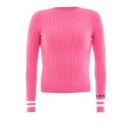 Valentino Viscose blend fitted pink sweater