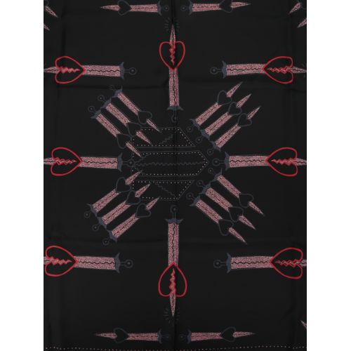  Valentino Garavani Love Blade print silk shawls