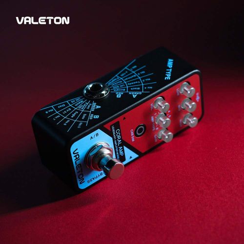  Valeton Amp Modeler Guitar Pedal Coral Amp of 16 Classic And Mainstream Guitar Amp Models From Vintage Blues to Classic Crunch to Modern Hi-Gain Distortion