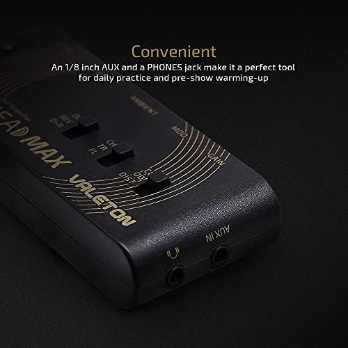  Valeton Rushead Max USB Chargable Portable Pocket Guitar Headphone Amp Carry-On Bedroom Plug-In Multi-Effects