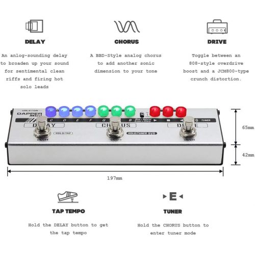  Valeton Dapper Mini Guitar Multi Effects Pedal (MES-1)