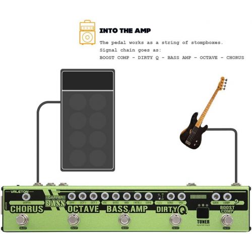  VALETON Dapper Bass DI Preamp Stage Session Gigging Gear Multi-Effects Pedal