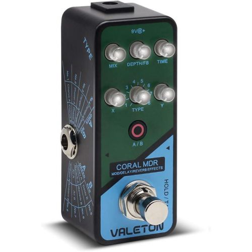  Valeton Coral MDR Digital Chorus Modulation Delay Reverb Multi Effects Guitar Pedal