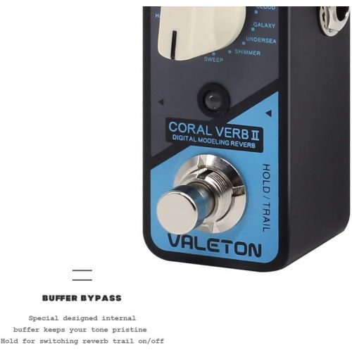  VALETON Coral Verb II Digital Reverb Guitar Effects Pedal