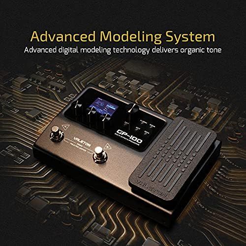  Valeton GP-100 Guitar Bass Amp Modeling IR Cabinets Simulation Multi Language Multi-Effects with Expression Pedal Stereo OTG USB Audio Interface (BLACK)