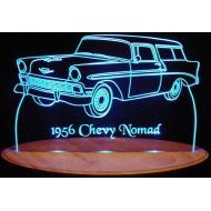 ValleyDesignsND 1956 Chevy Nomad Acrylic Lighted Edge Lit 13 LED Sign / Light Up Plaque 56 VVD1 Full Size USA Original