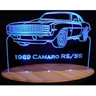 ValleyDesignsND 1969 Camaro RS / SS 13 Acrylic Lighted Edge Lit LED Sign / Light Up Plaque 69 VVD1
