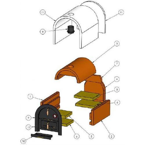  [아마존베스트]Valoriani wooden oven, pizza stone oven kit, with indirect firing