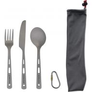 Valtcan Titanium Cutlery Camping Flatware Utensils Set