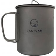 Valtcan 600ml Titanium Cup Mug Pot Backpacking Cup 20 oz with Tough Lid